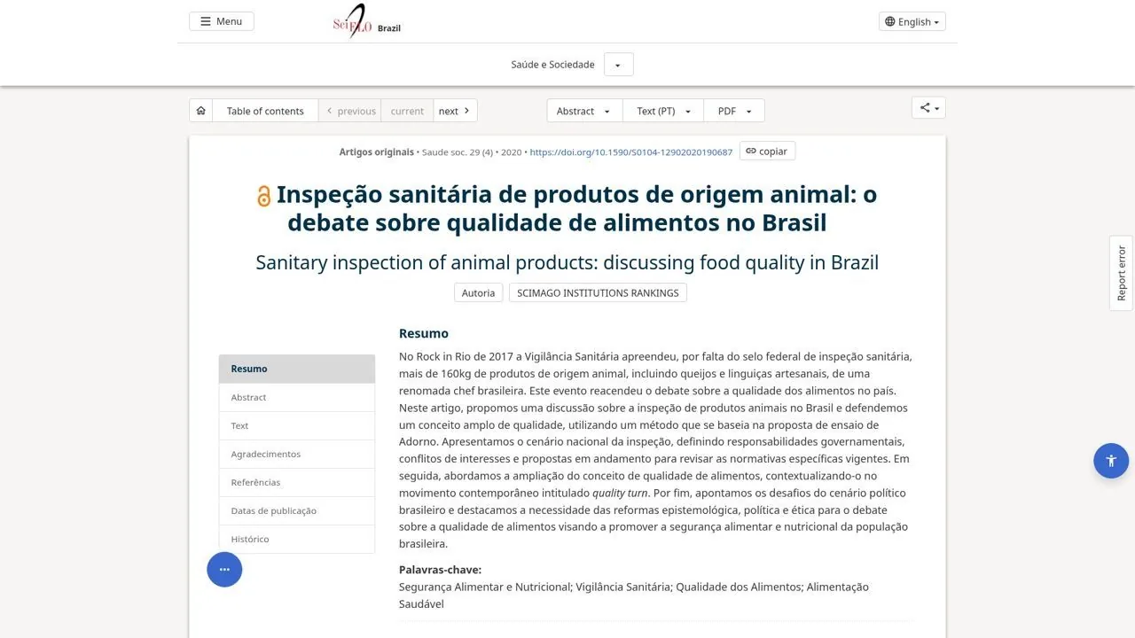 Inspeção sanitária de POA: o debate da qualidade