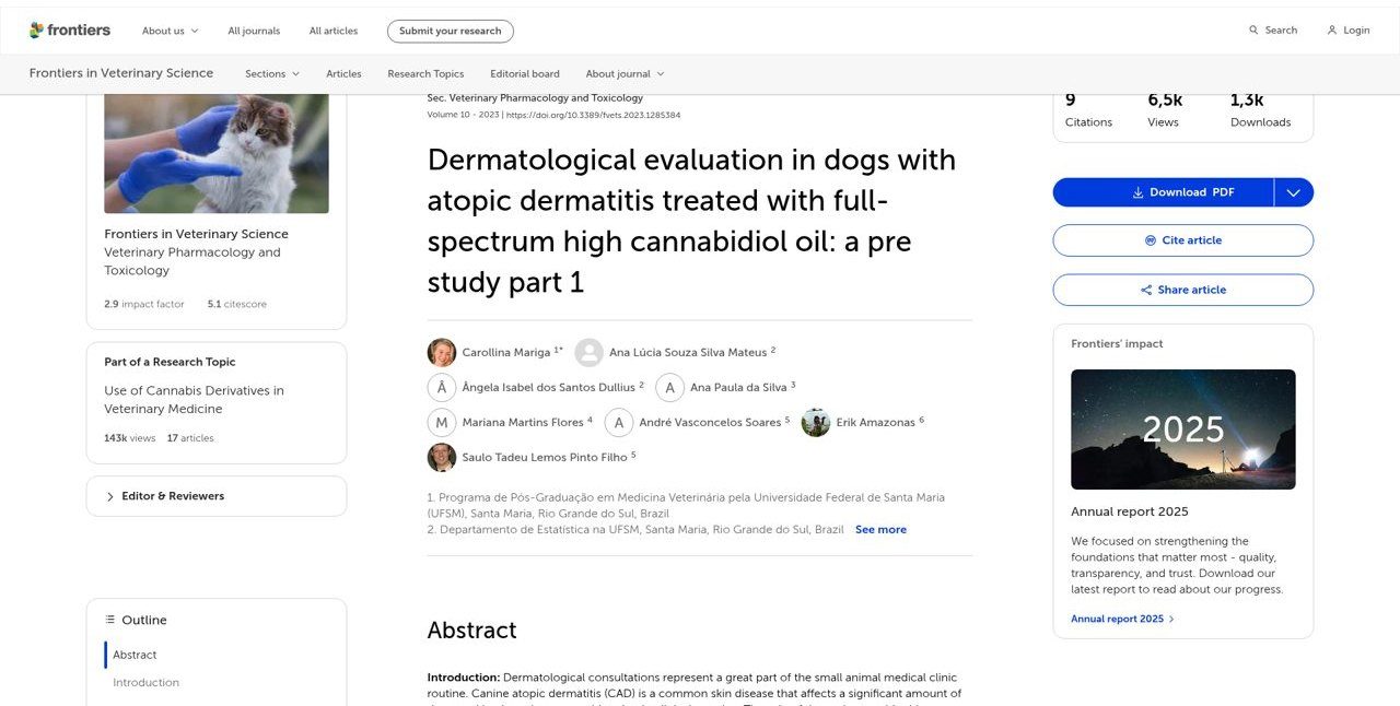 CBD em dermatite atópica canina (Mariga et al.)