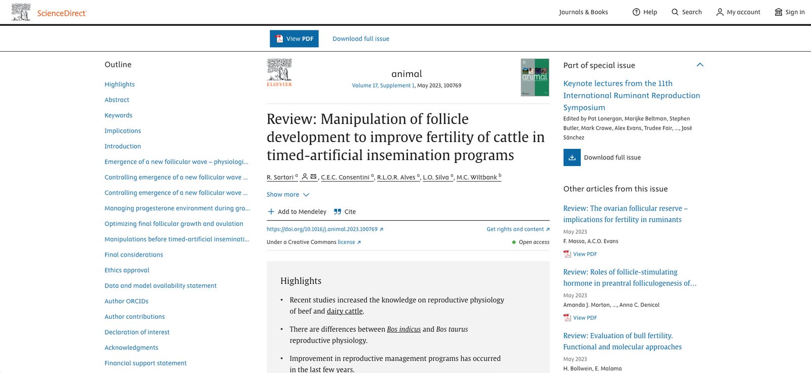 Animal, nutrição de bovinos (ScienceDirect)