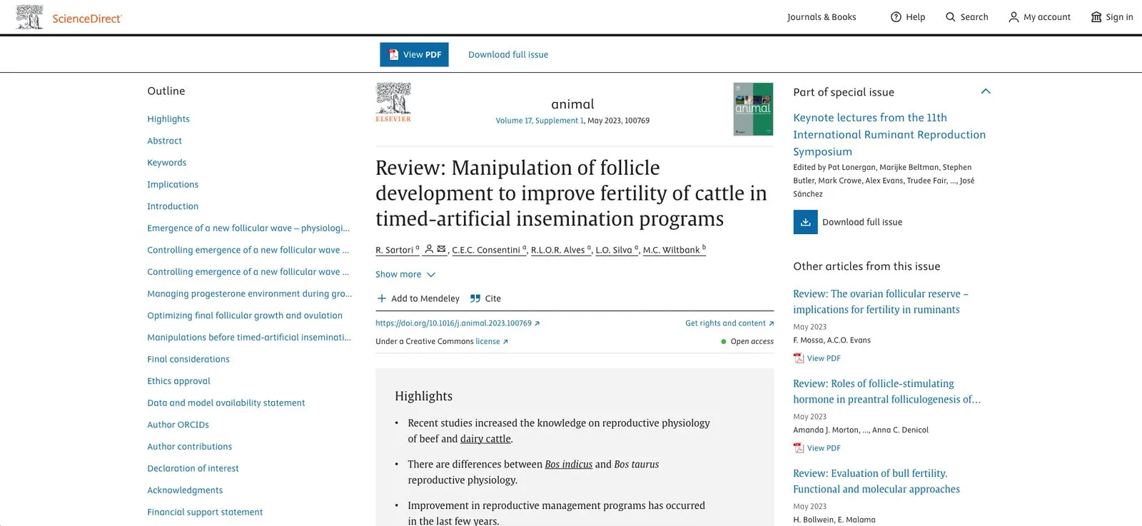 Animal, nutrição de bovinos (ScienceDirect)