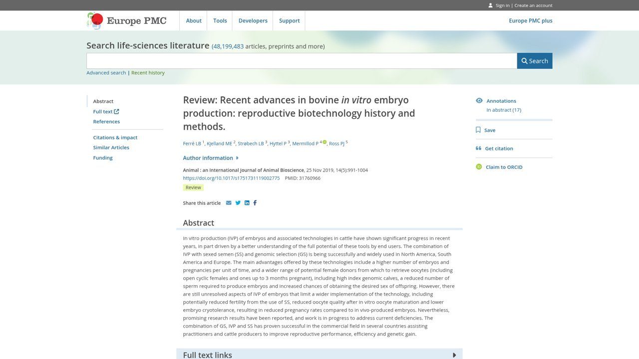 PubMed | Reprodução Bovina