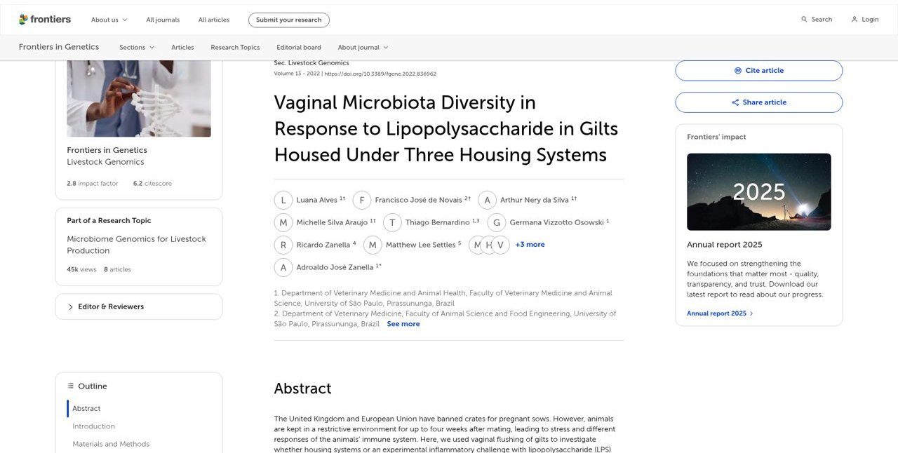 Microbiota vaginal de marrãs sob 3 sistemas (Alves et al.)